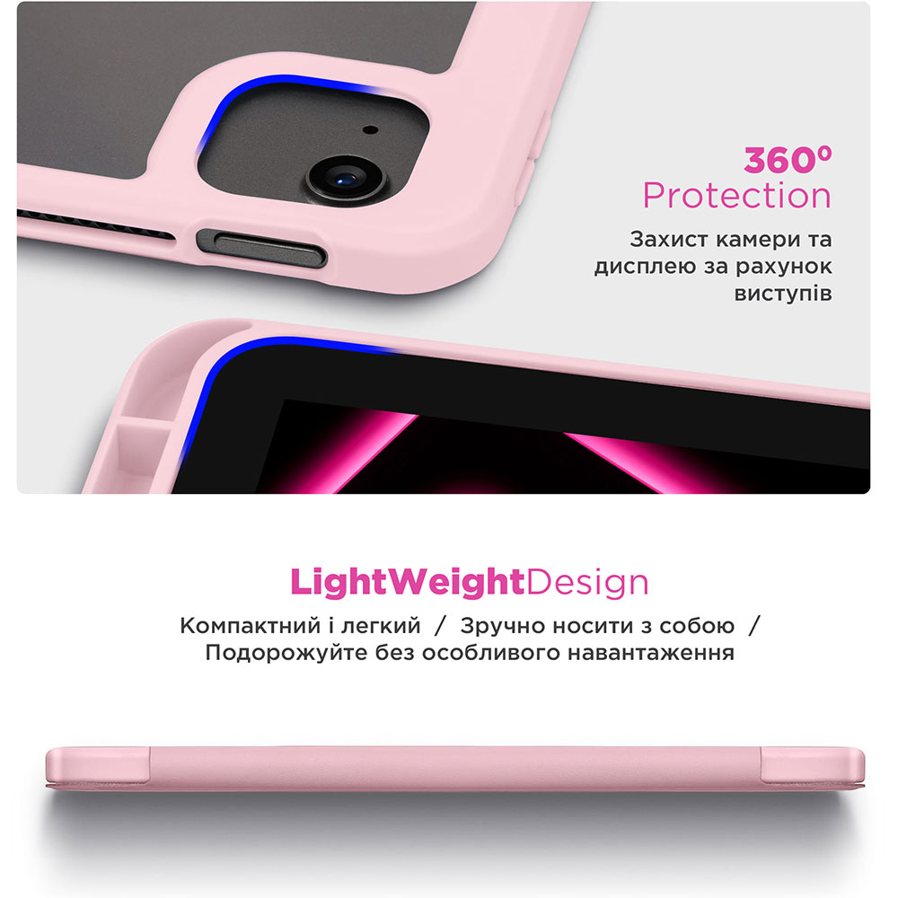 Внешний вид Чехол ARMORSTANDART Y-Type PEN для Apple iPad 10.2 (2021/2020/2019) Pink (ARM77499)