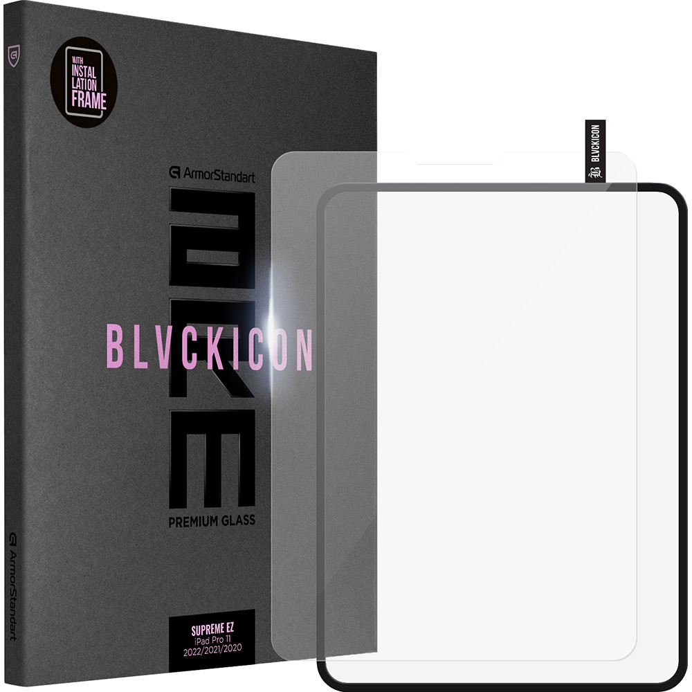 Защитное стекло ArmorStandart Supreme Black Icon для Apple iPad Pro 11 2022/2021/2020 (ARM78108)