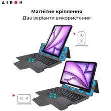 Чехол AIRON Premium для IPad Air 13 2024 с интегрированной клавиатурой Black (4822352781232)