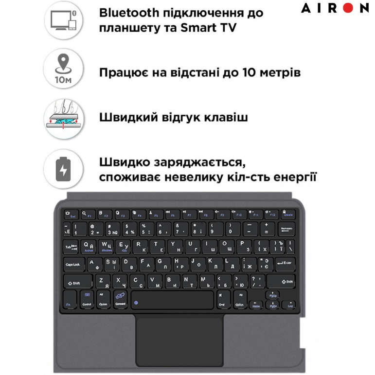 У Фокстрот Чохол AIRON Premium для Lenovo Tab M11 з інтегрованою клавіатурою Black (4822352781233)