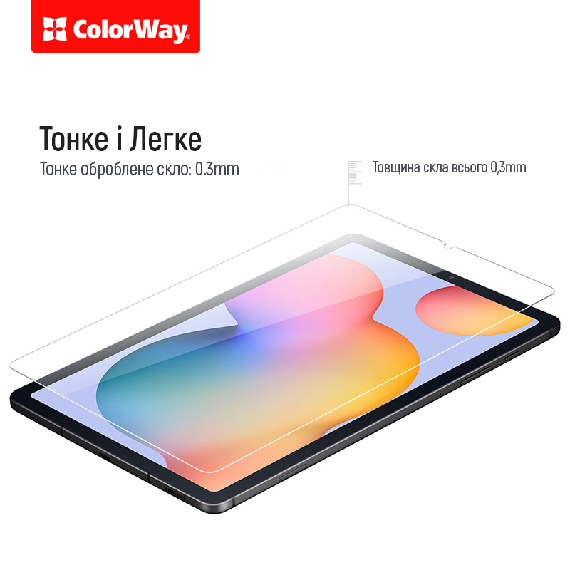 Внешний вид Защитное стекло COLORWAY 9H для Lenovo Idea Tab Pro (CW-GTLITP)