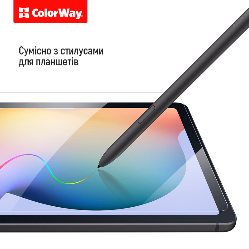 Фото Защитное стекло COLORWAY 9H для Lenovo Idea Tab Pro (CW-GTLITP)