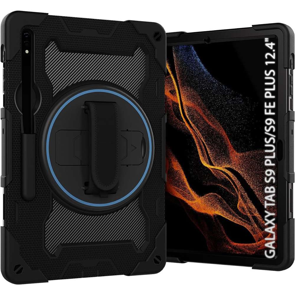 Чехол BECOVER Horizontal handle для Samsung Galaxy Tab S9 Plus/S9 FE Plus 12.4" Black (712917)