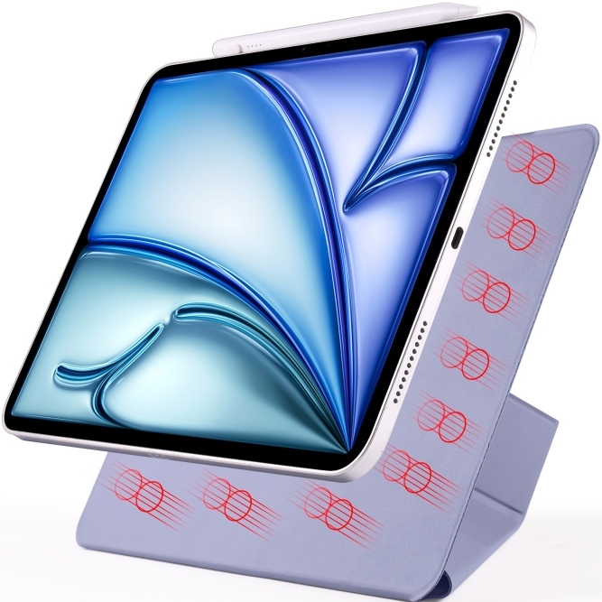 Внешний вид Чехол BECOVER Ultra Slim Origami Magnetic для Apple iPad Air M2/M3 2024/2025 Deep Purple (712959)