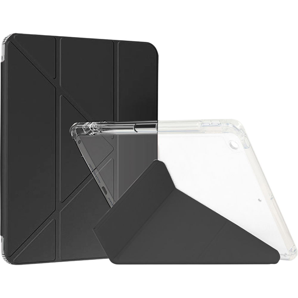 Чехол BECOVER Ultra Slim Origami Transp с креплением Apple Pencil для iPad 10.2 2019/2020/2021 Black (711098)