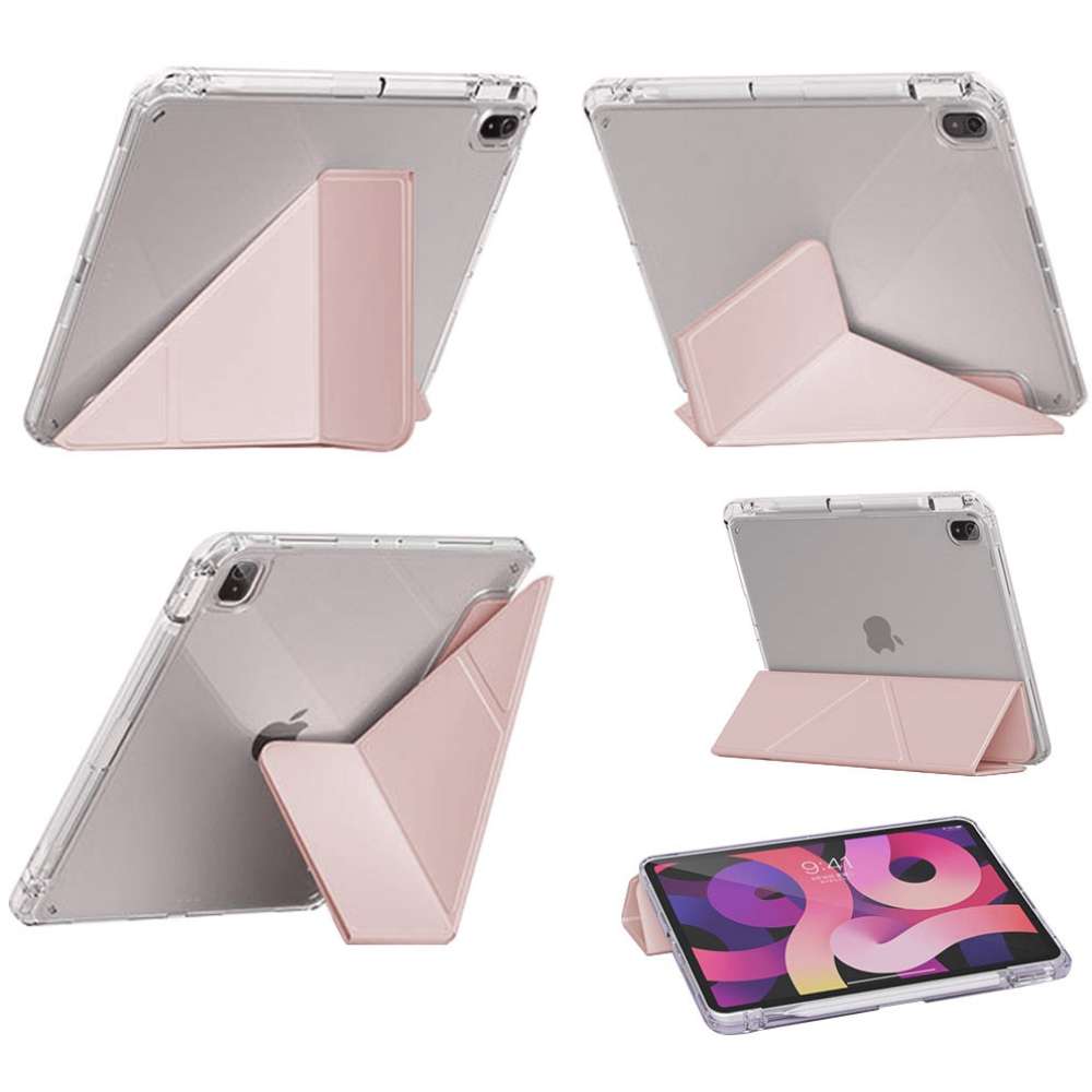 Чехол BECOVER Ultra Slim Origami Transparent для Apple iPad Air 2020/2022 10.9" Pink (711104) Материал пластик