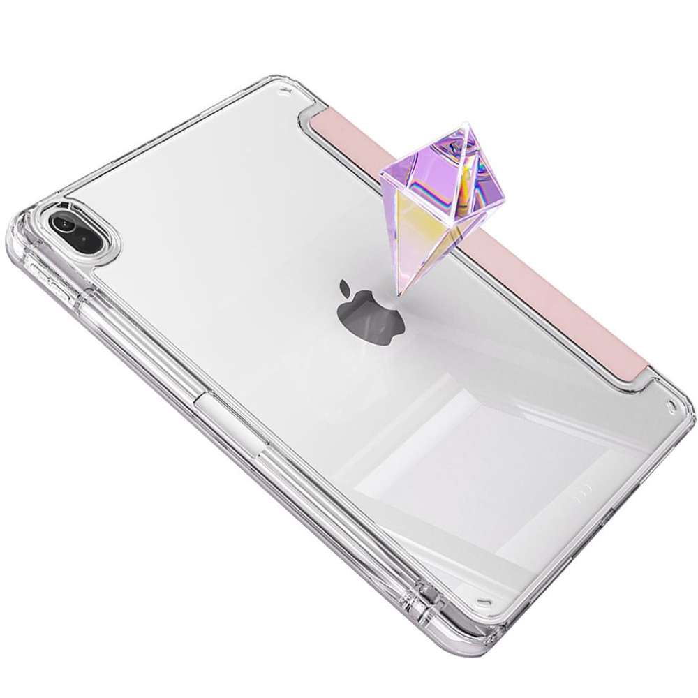 Чехол BECOVER Ultra Slim Origami Transparent для Apple iPad Air 2020/2022 10.9" Pink (711104) Материал искусственная кожа