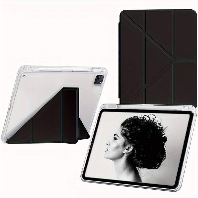 Чохол BECOVER Ultra Slim Origami Transparent для Apple iPad Pro 11" M4 2024 Black (711689) Матеріал штучна шкіра