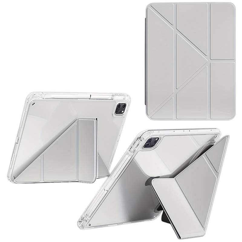 Зовнішній вигляд Чохол BECOVER Ultra Slim Origami Transparent для Apple iPad Pro 11" M4 2024 Gray (711690)