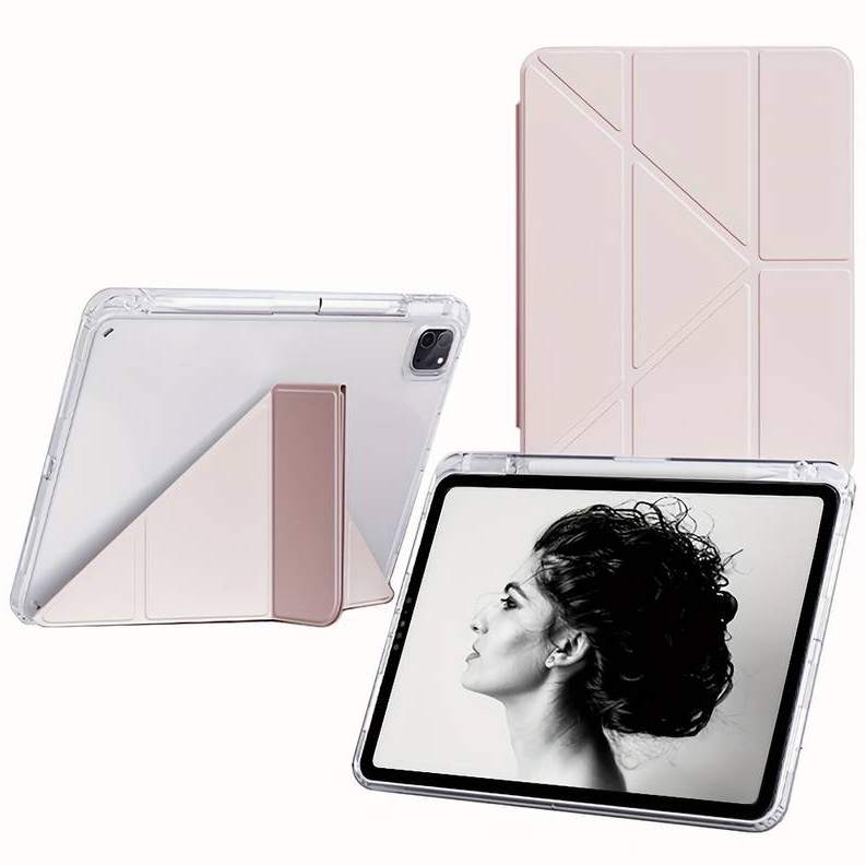 Чохол BECOVER Ultra Slim Origami Transparent для Apple iPad Pro 11" M4 2024 Pink (711691) Сумісність за моделлю Apple iPad Pro 11" (2024)