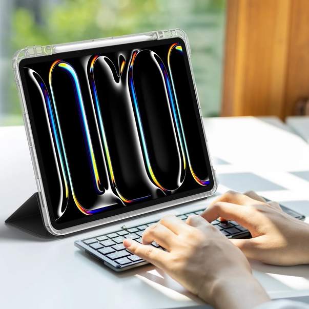 Зовнішній вигляд Чохол BECOVER Ultra Slim Origami Transparent для Apple iPad Pro 13" M4 2024 Black (711693)