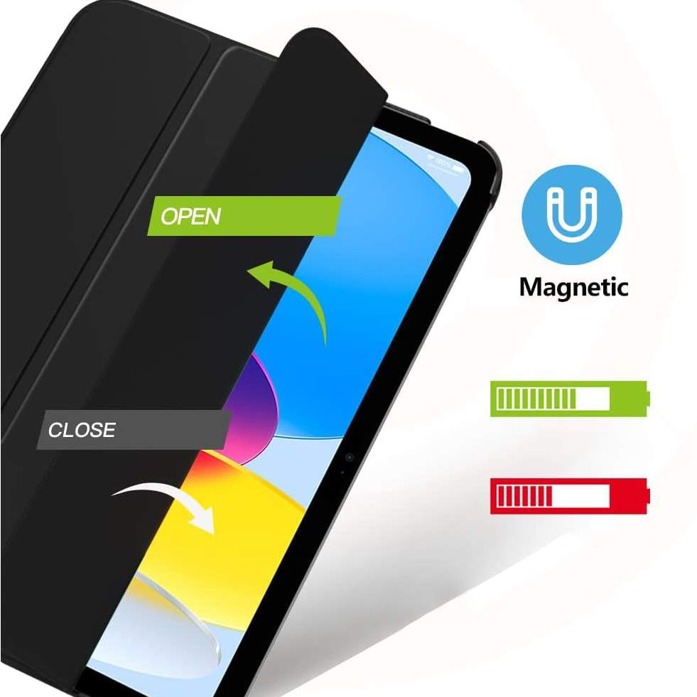 Чохол BECOVER Tri Fold Hard для Apple iPad 10.9" (2022/2024)/iPad (А16) 2025 11" Black (712983) Матеріал пластик