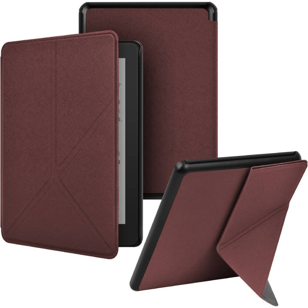 Чохол BECOVER Ultra Slim Origami для Amazon Kindle Paperwhite 12th Gen 2024 7" Red Wine (712842) Матеріал штучна шкіра