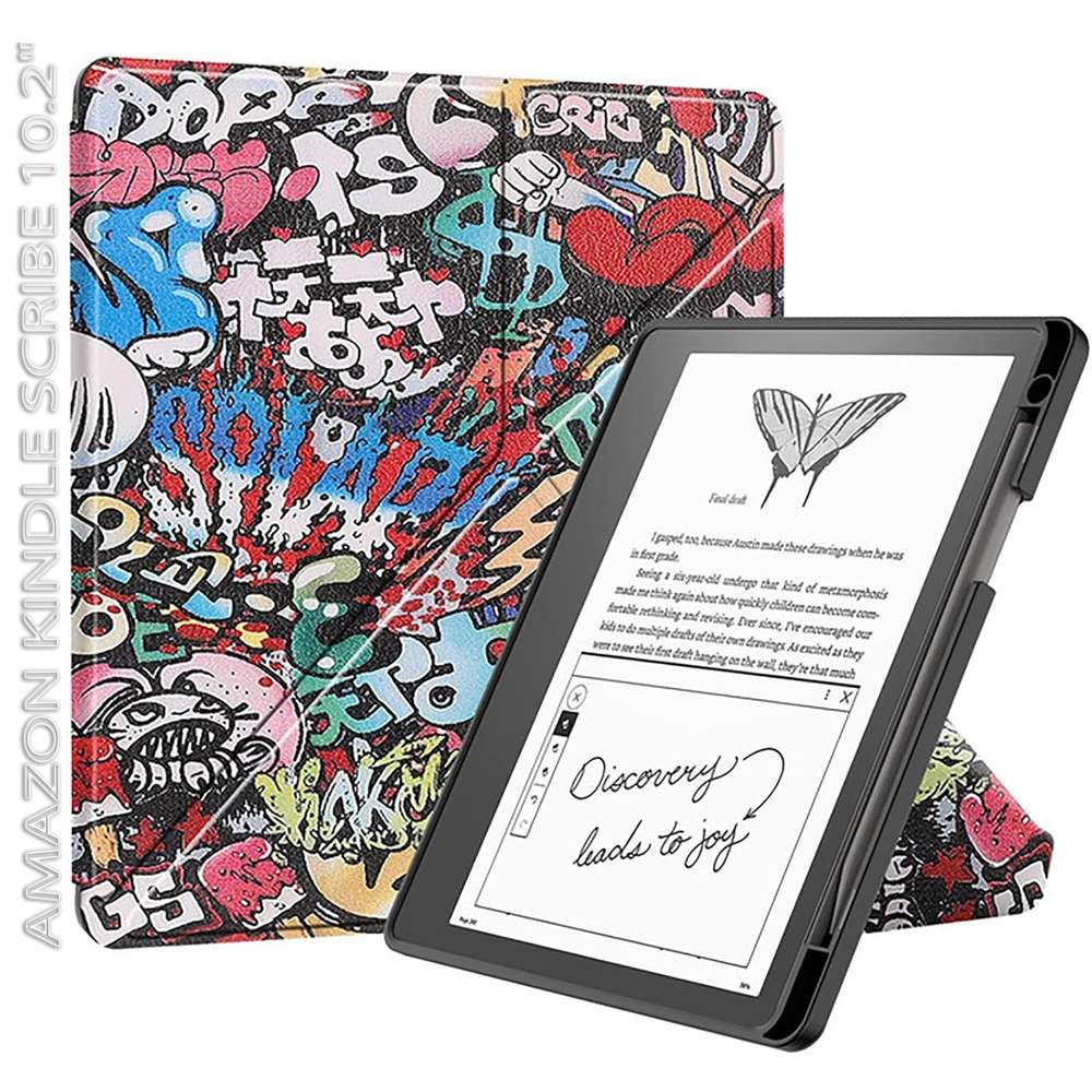 Чохол BECOVER Ultra Slim Origami для Amazon Kindle Scribe 10.2" Graffiti (712582) Матеріал штучна шкіра