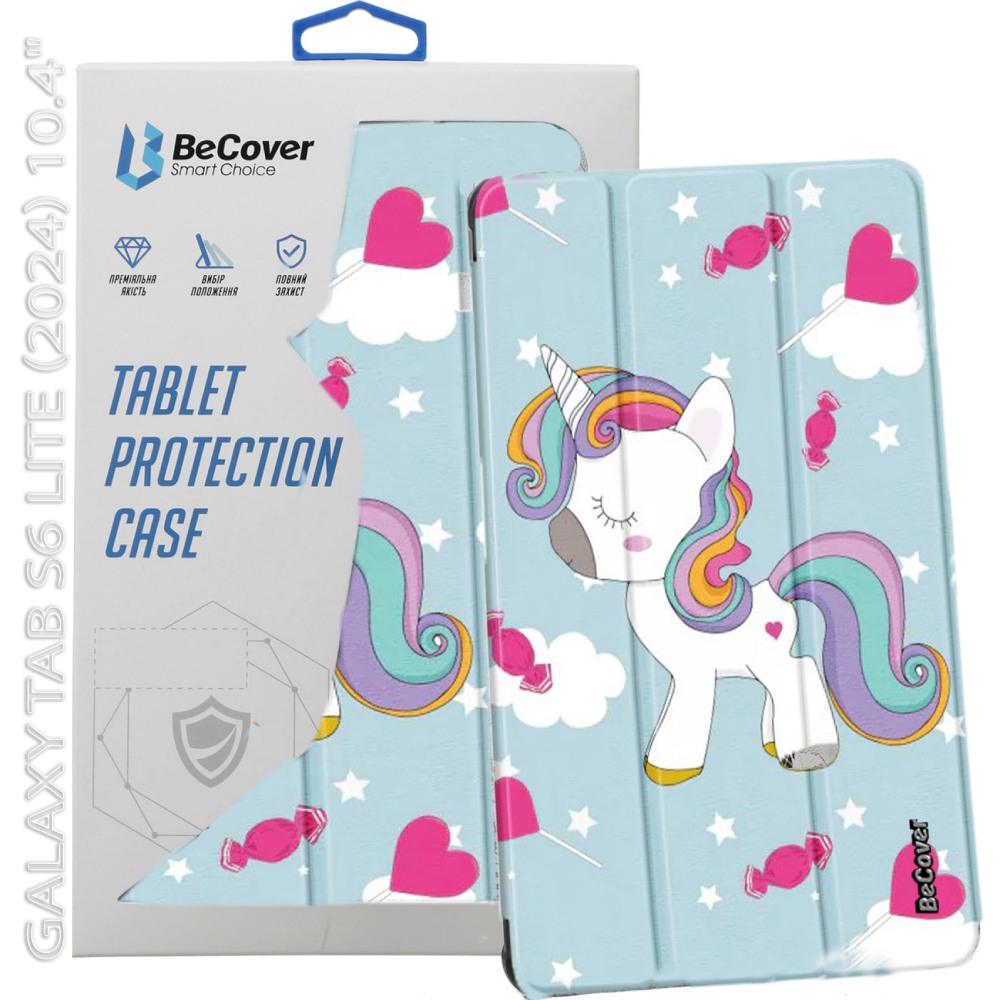 Зовнішній вигляд Чохол BECOVER Flexible TPU Mate Samsung Galaxy Tab S6 Lite 2024 10.4" Unicorn (712521)