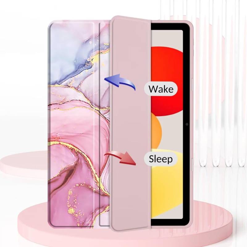 Чехол BECOVER Soft Edge TPU для Xiaomi Redmi Pad SE 8.7" Pink Marble (712576) Материал полиуретан