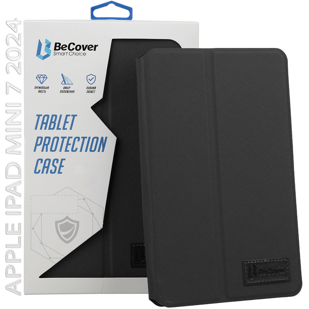 Чехол BECOVER Premium для Apple iPad Mini 7 2024 Black (712435) Особенности магнитный фиксатор