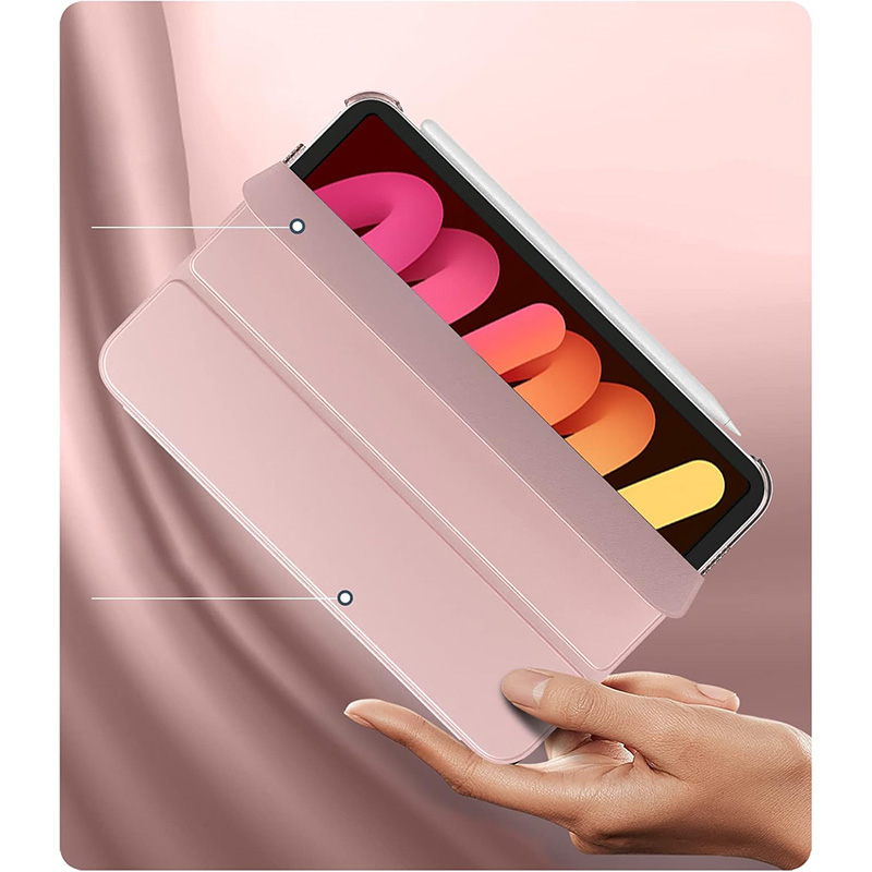 Чохол BECOVER Tri Fold Hard для Apple iPad Mini 7 2024 Pink (712454) Матеріал штучна шкіра