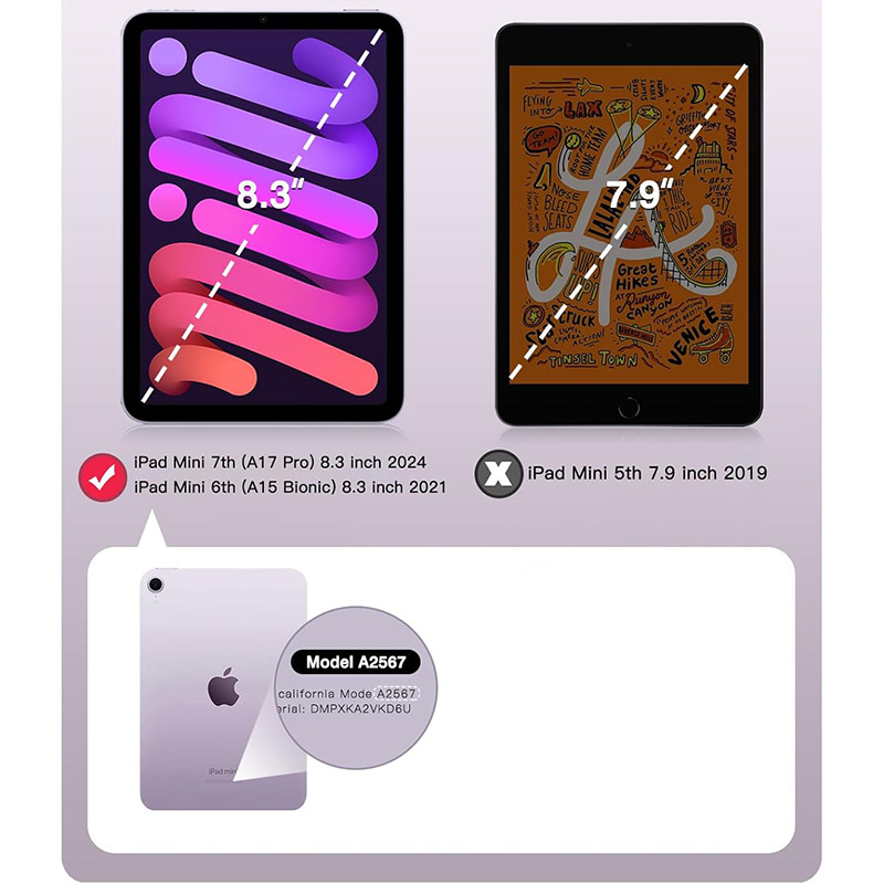 Замовити Чохол BECOVER Tri Fold Hard для Apple iPad Mini 7 2024 Pink (712454)