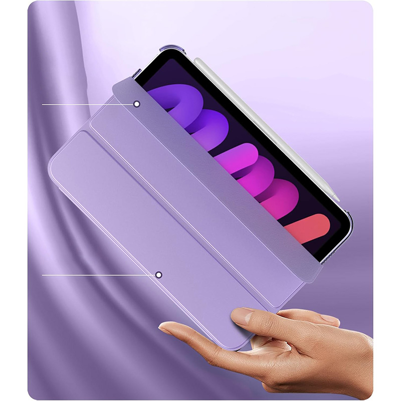 Чохол BECOVER Tri Fold Hard для Apple iPad Mini 7 2024 Purple (712455) Матеріал штучна шкіра