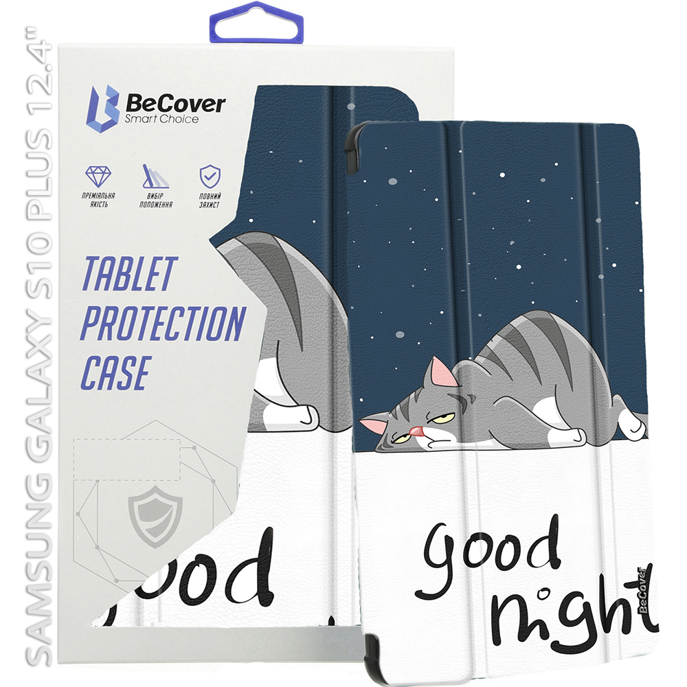 Зовнішній вигляд Чохол BECOVER Smart Case до Samsung Galaxy Tab S10 Plus 12.4" Good Night (712244)