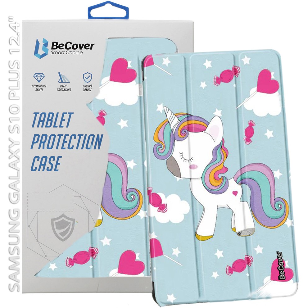 Внешний вид Чехол BECOVER Smart Case для Samsung Galaxy Tab S10 Plus 12.4" Unicorn (712251)