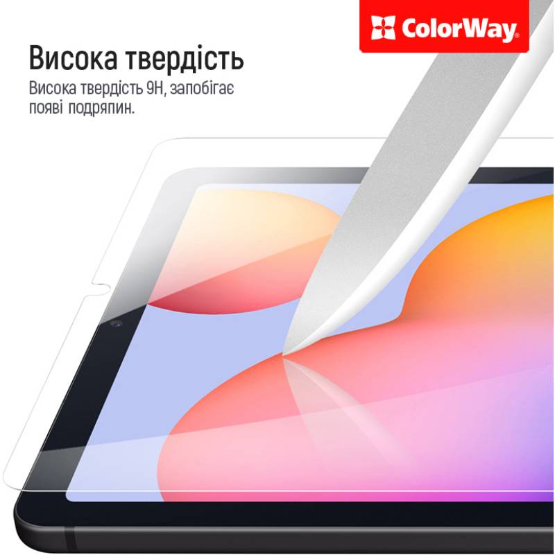 Фото 4 Захисне скло COLORWAY 9H до Samsung Galaxy Tab S10 FE (CW-GTSGTX520)