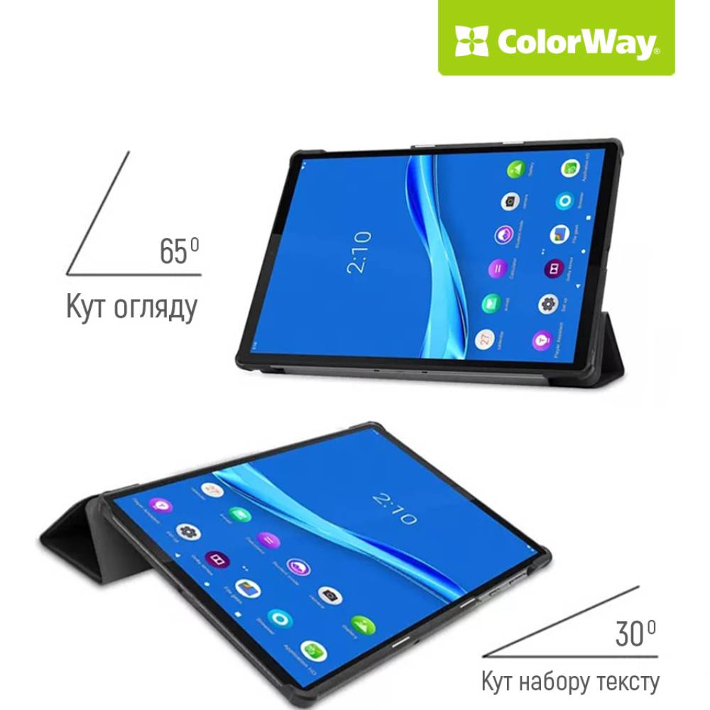 Чохол COLORWAY до Samsung Galaxy Tab S10 FE Black (CW-CTSGTX520-BK) Матеріал штучна шкіра