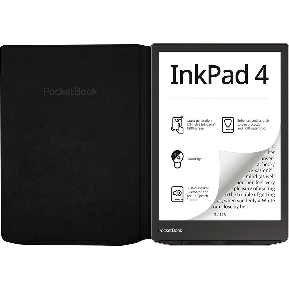 Чохол для електронної книги POCKETBOOK 743 Flip series Black (HN-FP-PU-743G-RB-CIS) Матеріал мікрофібра