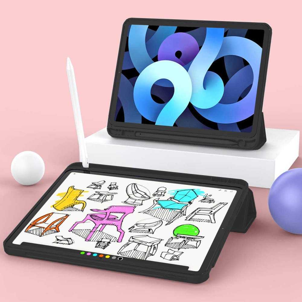 Чехол BECOVER Tri Fold Soft для Apple iPad Air 4 10.9" 2020/2021 Black (706749) Материал силикон