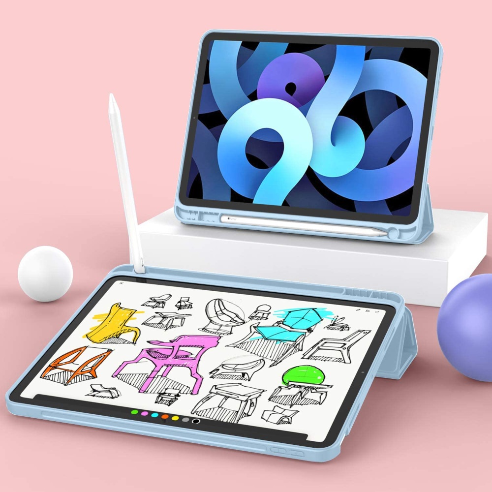 Чехол BECOVER Tri Fold Soft для Apple iPad Air 4 10.9" 2020/2021 Light Blue (706752) Материал микрофибра