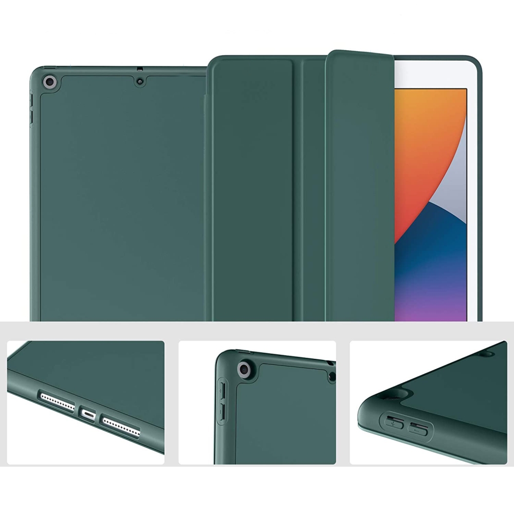 Чехол BECOVER Tri Fold Soft для Apple iPad Air 4 10.9" 2020/2021 Dark Green (706870) Материал искусственная кожа