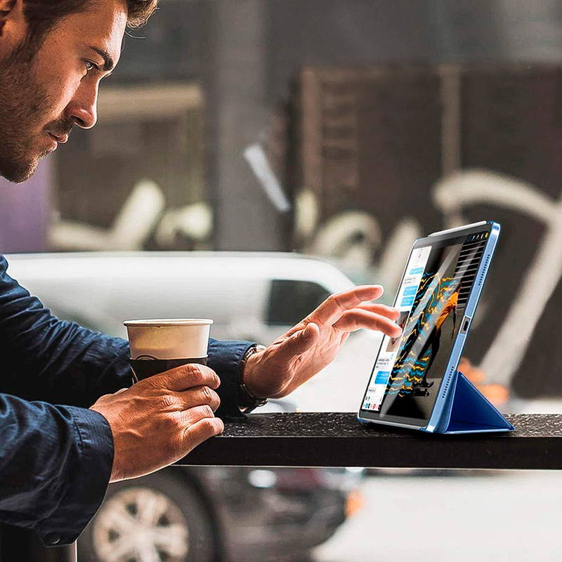 Чохол BECOVER Tri Fold Hard для Apple iPad Air (4/5) 2020/2022 10.9 Deep Blue (711128) Матеріал штучна шкіра