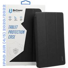 Чехол BECOVER Tri Fold Soft TPU Apple Pencil для iPad Air (4/5) 10.9" Black (711106)