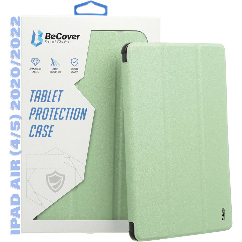 Чохол BECOVER Tri Fold Soft TPU Apple Pencil для iPad Air (4/5) 10.9" Green (711107)