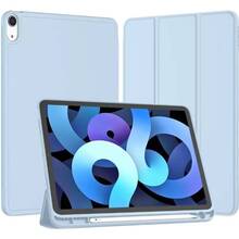 Чехол BECOVER Tri Fold Soft TPU Apple Pencil для iPad Air 4/5 10.9" Light Blue (711108)