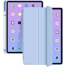 Чехол BECOVER Tri Fold Soft TPU Apple Pencil для iPad Air 4/5 10.9" Light Blue (711108)