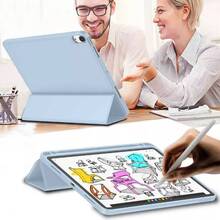Чехол BECOVER Tri Fold Soft TPU Apple Pencil для iPad Air 4/5 10.9" Light Blue (711108)