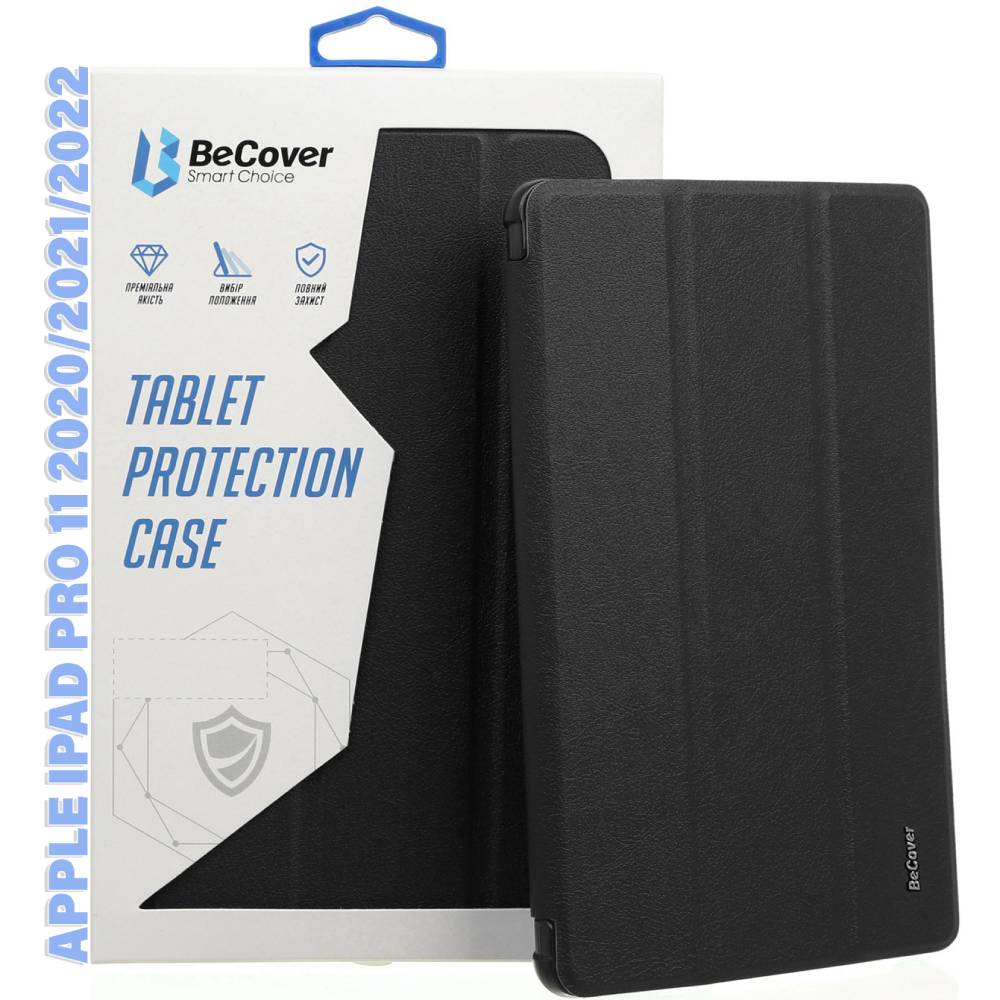 Чехол BECOVER Tri Fold Soft TPU Apple Pencil для iPad Pro 11 Black (711109)