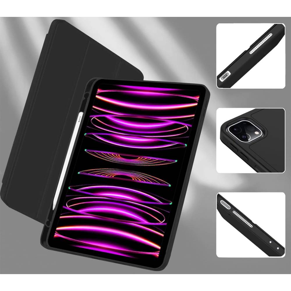 Чехол BECOVER Tri Fold Soft TPU Apple Pencil для iPad Pro 11 Black (711109) Совместимость по модели Apple iPad Pro 11" (2020)