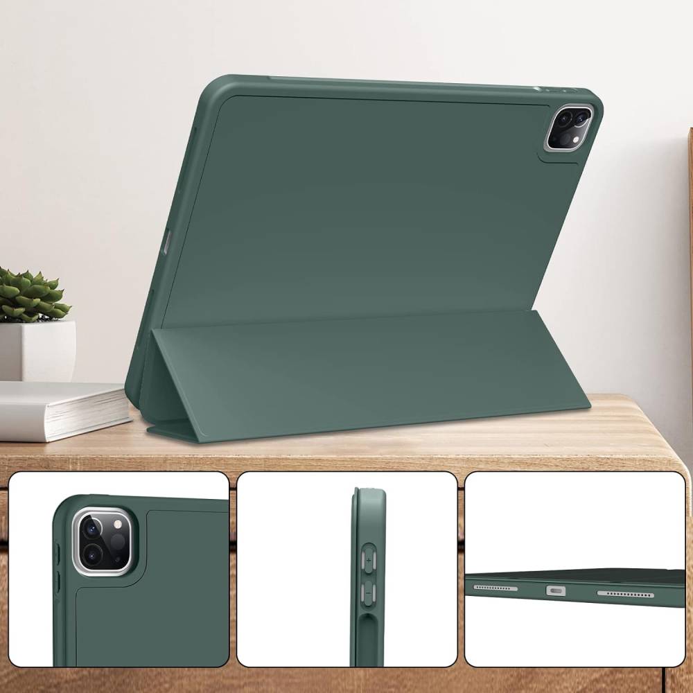 Чехол BECOVER Tri Fold Soft TPU Apple Pencil для iPad Pro 11 Dark Green (711110) Совместимость по модели Apple iPad Pro 11" (2022)