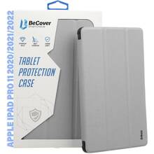 Чохол BECOVER Tri Fold Soft TPU Apple Pencil для iPad Pro 11 Gray (711111)