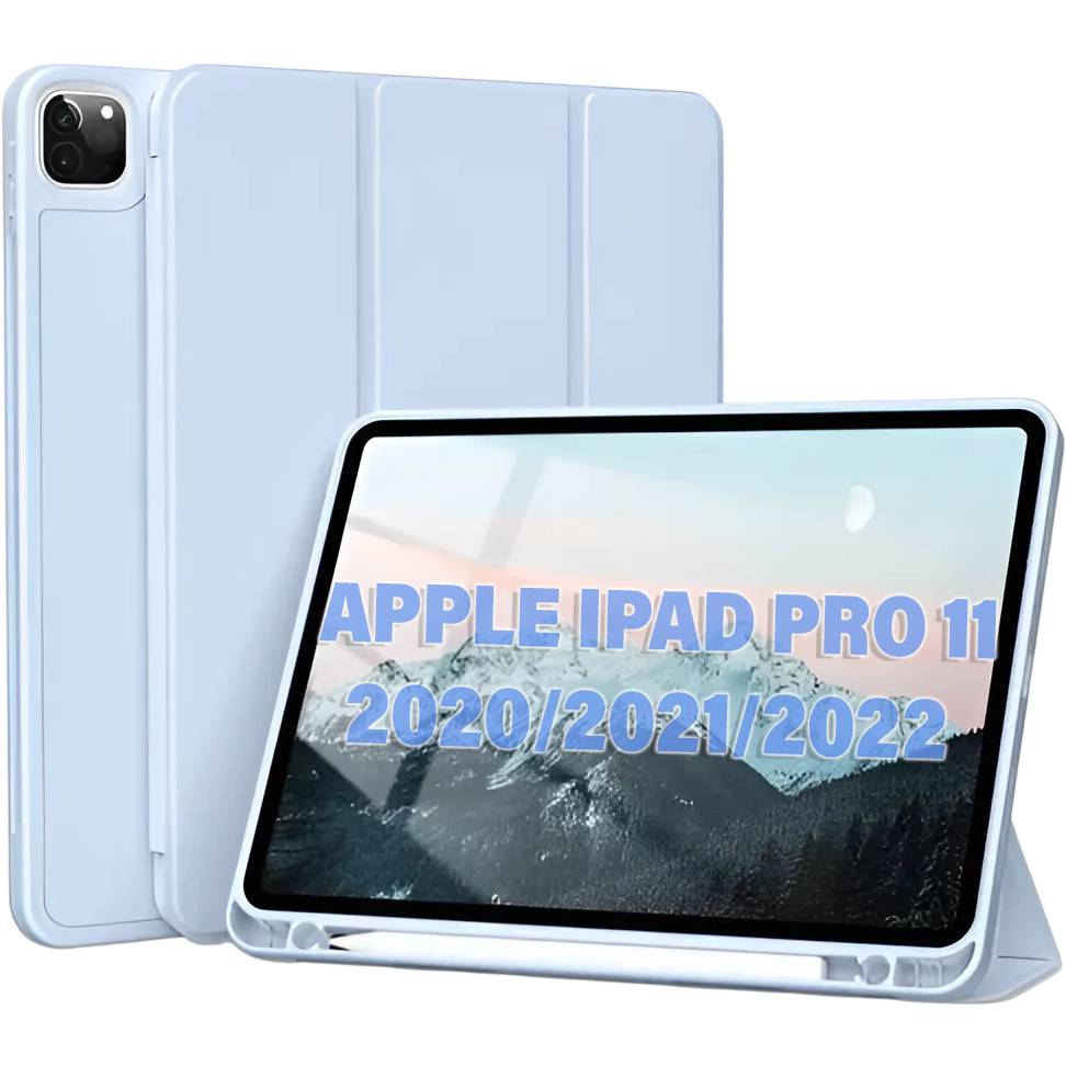 Чехол BECOVER Tri Fold Soft TPU Apple Pencil для iPad Pro 11 Light Blue (711112) Совместимость по бренду Apple