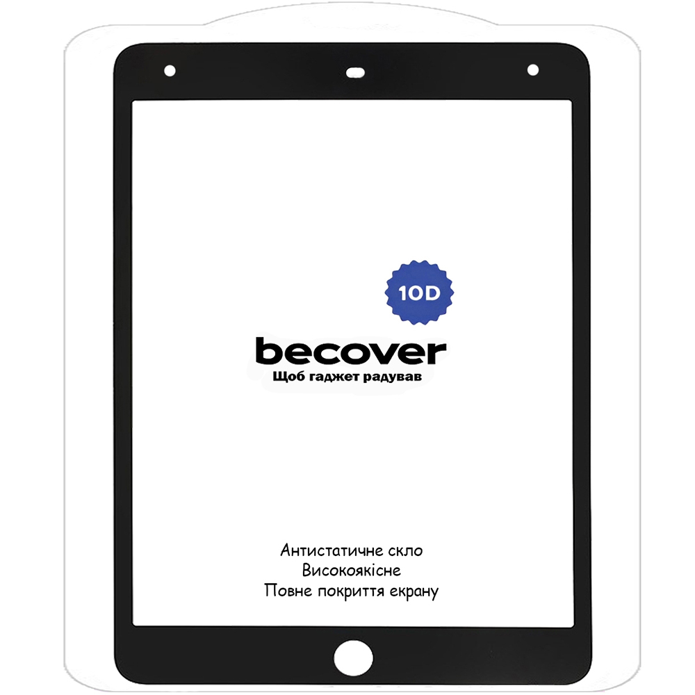 Защитное стекло BECOVER 10D для Apple iPad 10.2 2019/2020/2021 Black (710572) Совместимость по модели Apple iPad 10.2 2021