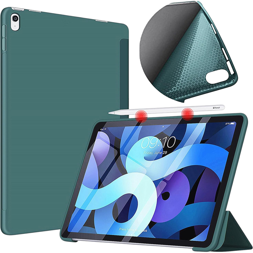 Чехол BECOVER Tri Fold Soft TPU Silicone для Apple iPad Air 11" M2/M3 Dark Green (711406) Совместимость по модели Apple iPad Air 11" (7 Gen)