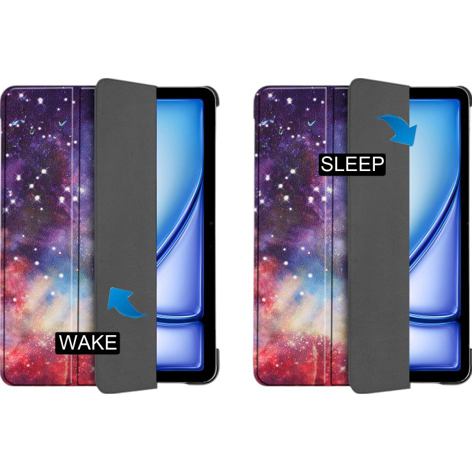tab case BECOVER Smart Case для Apple iPad Air 11" M2/M3 (2024/2025) Space (711609) Матеріал штучна шкіра