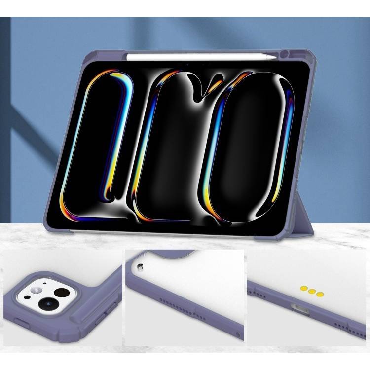 Чехол BECOVER Soft Edge TPU з кріпл. Apple Pencil для iPad Pro 11" M4 Purple (711716) Особенности держатель для стилуса