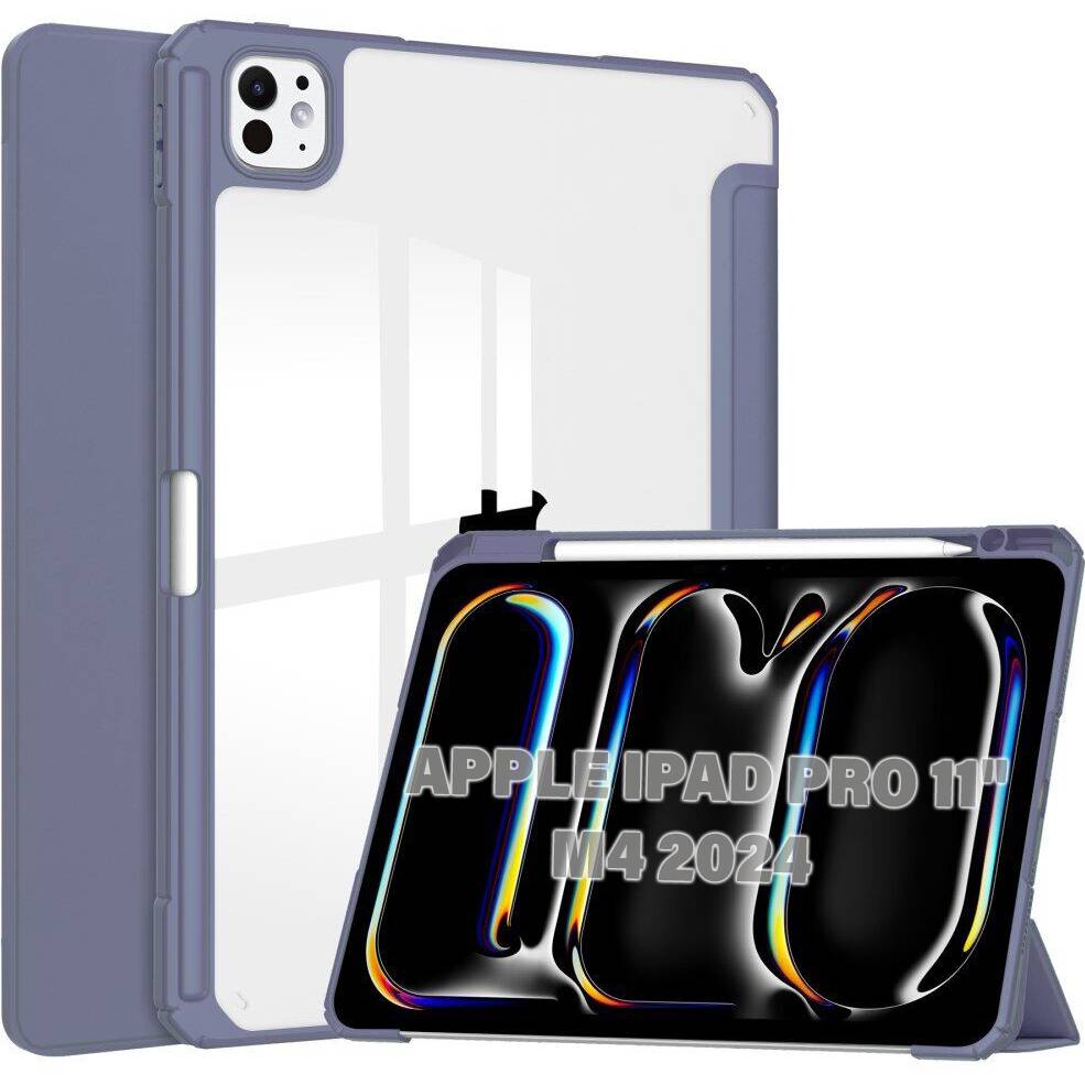 Чехол BECOVER Soft Edge TPU з кріпл. Apple Pencil для iPad Pro 11" M4 Purple (711716) Совместимость по модели Apple iPad Pro 11" (2024)