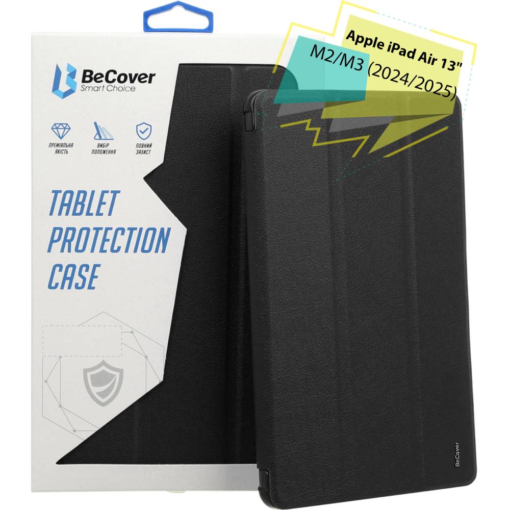Чехол BECOVER Soft Edge TPU Apple Pencil для iPad Air 13" M2/M3 Black (711711) Совместимость по модели Apple iPad Air 13" (6 Gen)