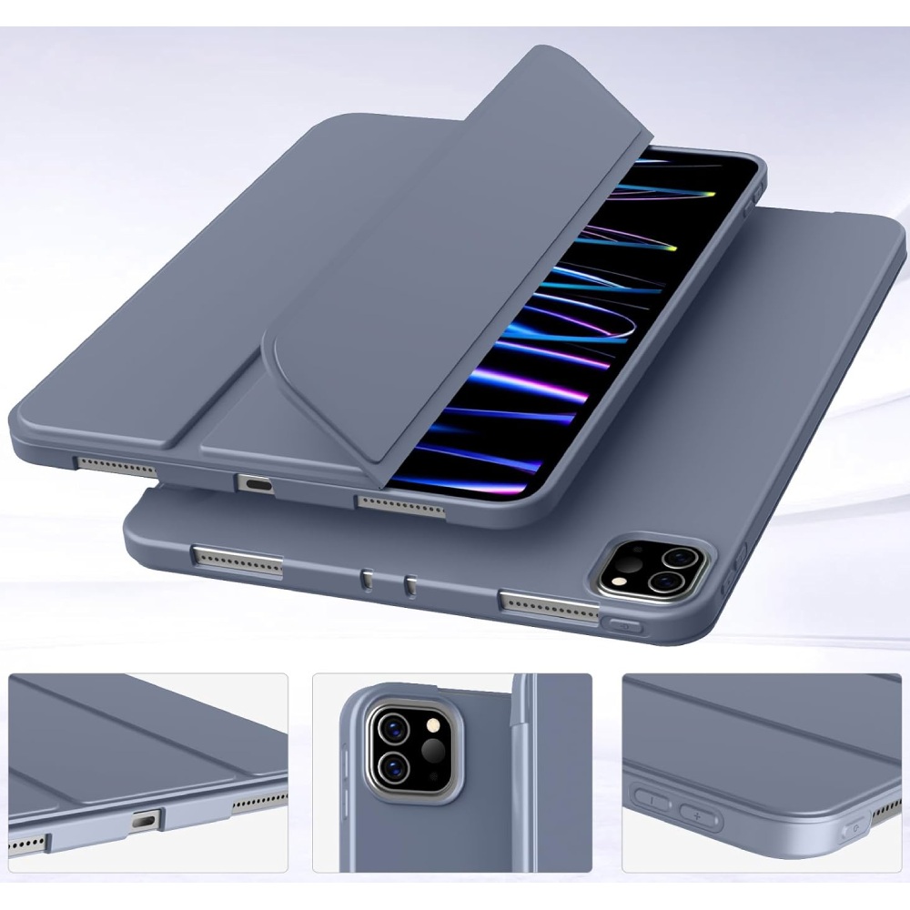 Чехол BECOVER Tri Fold Soft TPU Silicone для Apple iPad Pro 11" M4 2024 Purple (711749) Материал искусственная кожа